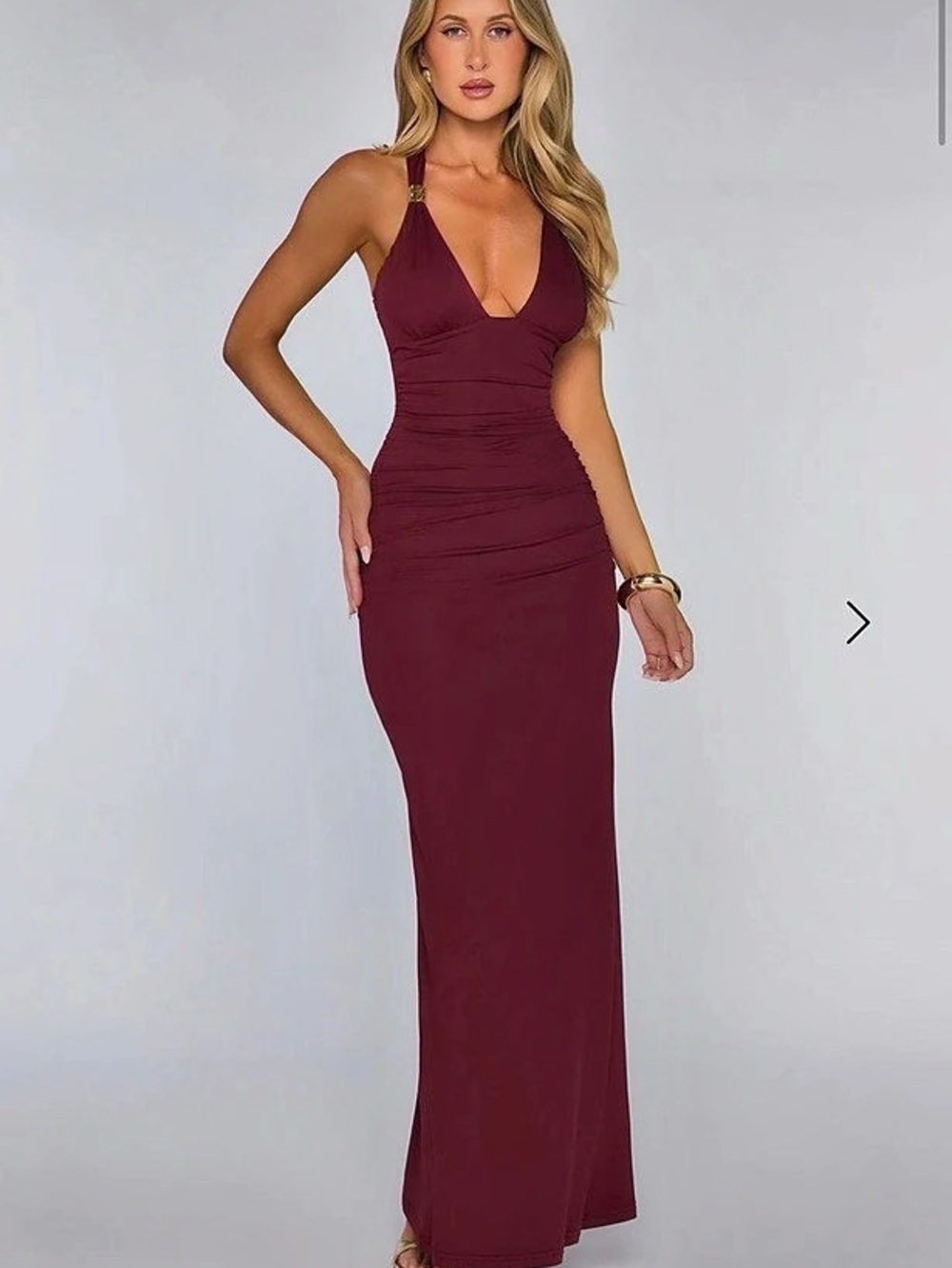 Hello Molly Beauty of Night Maxi Dress Burgundy